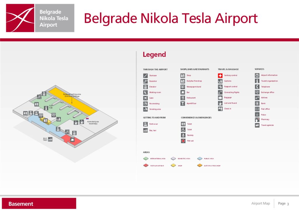 belgrade airport terminal map